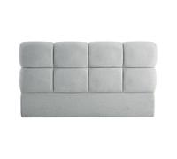 Vente-unique - Tête de lit 140 cm - Tissu texturé - Gris clair - DAMADO