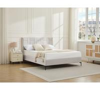 Tête de lit 160 cm - Velours - Beige - HERMINE