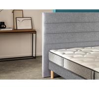 Tête de lit 180 x 120 cm trame gris clair - Bultex tête de lit thera