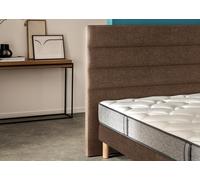 Tête de lit 180 x 120 cm trame marron - Bultex tête de lit thera