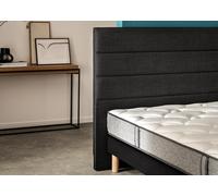 Tête de lit 200 x 120 cm jersey gris fonce - Bultex tête de lit thera