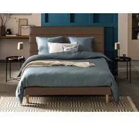 Tête de lit 200 x 120 cm trame marron - Bultex tête de lit thera