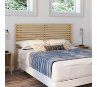 IDMarket Tête de lit sur pied en lattes AVA 160 cm façon bois clair Bleu