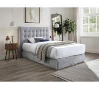 Tête de lit capitonnée 160 cm - Tissu - Gris clair - FRANCESCO