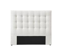 Tête de lit capitonnée 180 cm - Tissu bouclette - Blanc - FRANCESCO