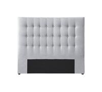 Vente-unique - Tête de lit capitonnée 180 cm - Tissu - Gris Clair - Francesco