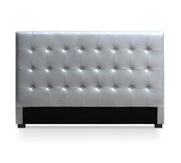 Menzzo HB180 Contemporain Luxor Tête de Lit Bois Argent 8 x 190 x 122 cm