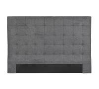 Tête de lit capitonnée en tissu gris anthracite L180 cm HALCIONA