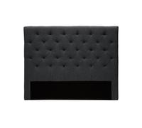 Tête de lit capitonnée en tissu gris foncé L140 cm ENGUERRAND