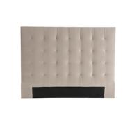 Miliboo Tête de lit capitonnée en Tissu Velours Taupe L160 cm HALCIONA