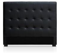 MENZZO Tête de lit Luxor 140cm Noir - Simili & P.U. L140 x P8 x H120 cm