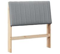 Tête de lit capitonnée - vidaXL - Gris clair - 90 cm - Pin massif - Rembourrage en mousse - Facile à nettoyer - Durable