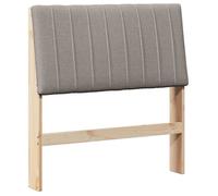vidaXL Tête de lit capitonnée Taupe 90 cm Pin massif