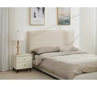Vente-unique - Tête de lit déhoussable 190 cm - Coton et Lin - Beige - TAHIME