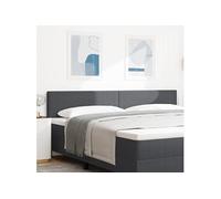 vidaXL Tête de lit Design Simple 200 cm Gris foncé Velours côtelé, rembourrée, mousse réglable