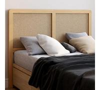 IDMarket Tête de lit sur pied EDHEN 140 cm cannage et bois