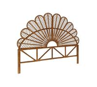 sweeek - Tête de lit en rotin foncé L 140 x P6 x H115cm