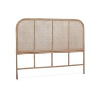 Tête de lit en rotin naturel et cannage. L 140 x P3 x H110cm