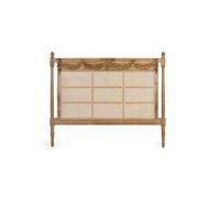 Tête de lit en teck et rotin - 174 cm - Naturel - Sculpté à la main - Rotin tressé - Design classique