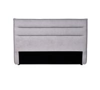 Tête de lit en tissu DAPHNE, compatible avec lits 140 et 160cm, Gris clair