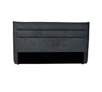 Tête de lit en tissu DAPHNE, compatible avec lits 140 et 160cm, Gris foncé