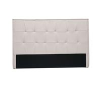 Tête de lit en tissu effet velours texturé beige L170 cm SUKA