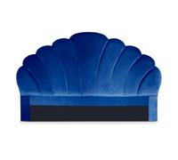 Tête de Lit en Velours Shelly 180cm Bleu