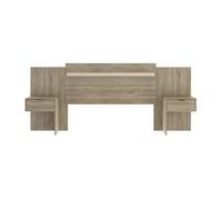Tête de lit extensible avec chevets - 140/160 cm - Coloris : Naturel - PARATI
