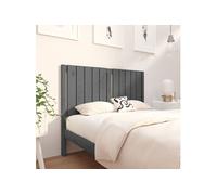 vidaXL Tête de lit Gris 125,5x4x100 cm Bois massif de pin
