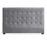 MENZZO Tête de lit Luxor 180cm Velours Argent - Velours L180 x P8 x H120 cm