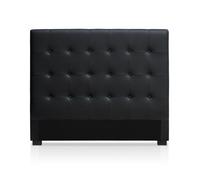 Menzzo Tête de lit Luxor HB140 Contemporain Bois noir 8 x 150 x 122 cm