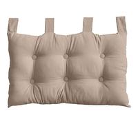 Coussin tête de lit en coton et pattes boutonnées Naturel 70x45 cm