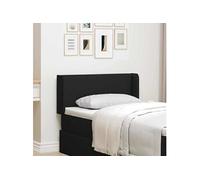 vidaXL Tête de lit noire Noir Bois et tissu Standard Durable 346578 Noir