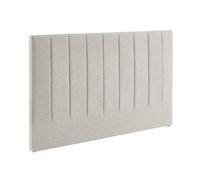 Tête de lit pour lit double 160cm revêtement tissu gris clair - Cole 170cm