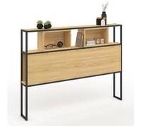 IDMARKET Tête de lit sur pied DETROIT 165 cm bois et métal noir design industriel