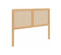 Tête de lit sur pied EDHEN 140 cm cannage et bois