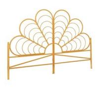 IDMarket Tête de lit sur pied Ivy 160 cm effet rotin en forme de fleur
