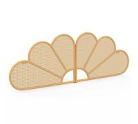 IDMarket - Tête de lit Suspendue Ivy 160 cm Effet rotin et cannage en Forme de Fleur