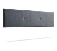 Tête de Lit Tapisée ALMA Aqualine 115x50x5 cm - Gris Foncé - Moonia