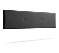 Tête de Lit Tapisée ALMA Simili cuir 130x50x5 cm - Noir - Moonia