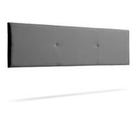 Tête de Lit Tapisée ALMA Simili cuir 145x50x5 cm - Gris Foncé - Moonia Gris Foncé G