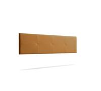 Tête de Lit Tapisée ALTEA Simili cuir 160x50x5 cm - Marron Clair - Moonia