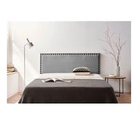 Tête de Lit Tapisée MODENA Aqualine 160x55x8 cm - Gris Clair - Moonia Gris Clair G