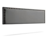 Tête de Lit Tapisée MODENA Simili cuir 145x55x8 cm - Gris Foncé - Moonia