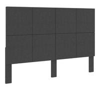 vidaXL Tête de lit touffetée Gris foncé Tissu 160x200 cm