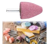 Tête de meulage conique de 6 mm avec corindon rouge abrasif pour enlever la rouille pour le polissage et la préparation sur métaux ferreux (29 mm)