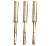 Tête de Meulage Cylindrique pour Affûteuse de pour chaîne de Scie | Mèches Revêtues en Émeri avec Queue de 3mm, pour accessoire pour Outil Rotatif, Polissage Métal pour bois Jade, Set de 3