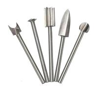 Tête de meulage électrique for sculpture racines, forets for et gravure sur bois, fraisage, outils, 5 pièces