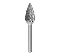 Tête De Meulage En Acier Au Tungstène, Lime Rotative En Carbure, Fraise Conique, Meulage Du Métal, Gravure, Rainure Simple Et Double, Type G, 1 Pièce(Double groove 14mm)