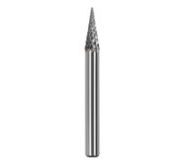 Tête De Meulage En Acier Au Tungstène, Lime Rotative En Carbure, Fraise Conique, Meulage Du Métal, Gravure, Rainure Simple Et Double, Type M, 1 Pièce(Double groove 6mm)